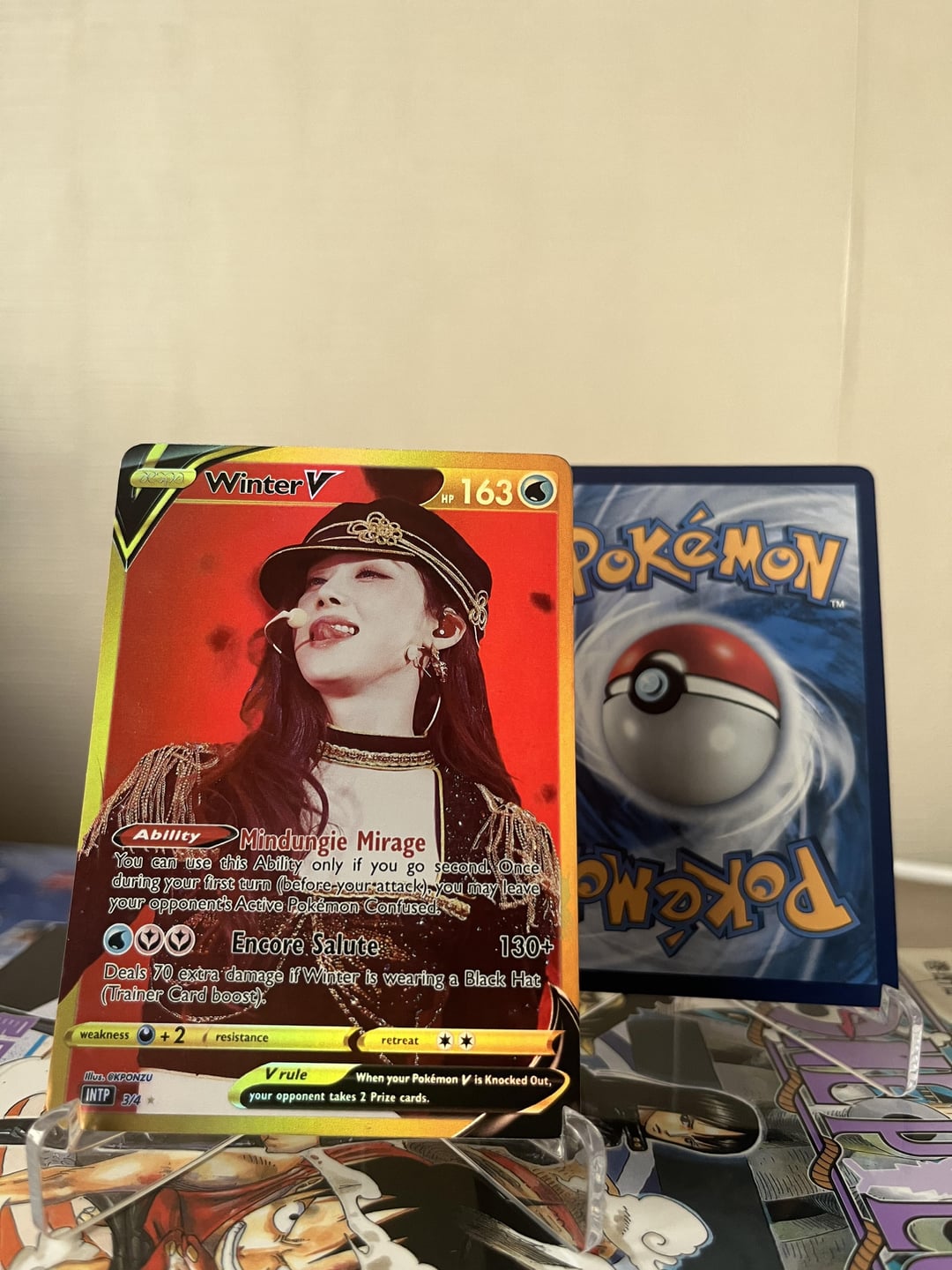 made aespa pokemon photocards for their final tour encorage stage in korea!!
