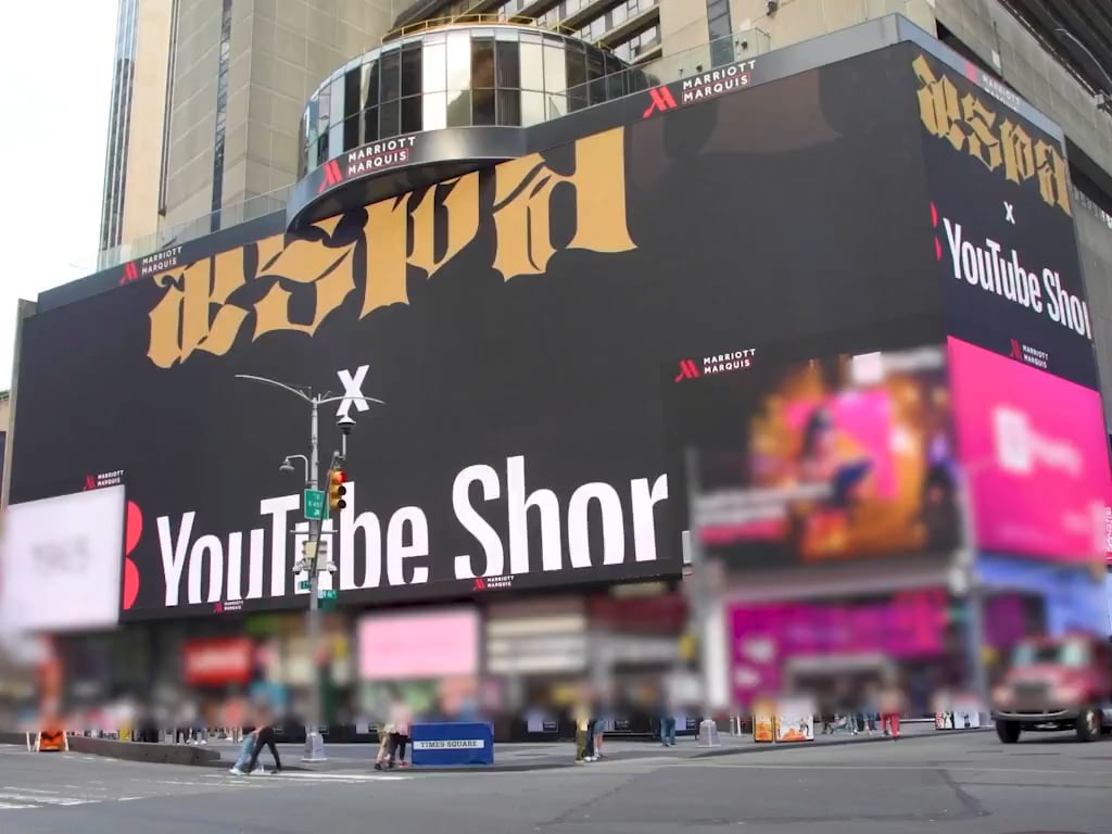 250624 aespa Twitter Update - Celebrating aespa's upcoming release, @YouTube @YouTubeMusic took over NY & LA with Dirty Work 📷