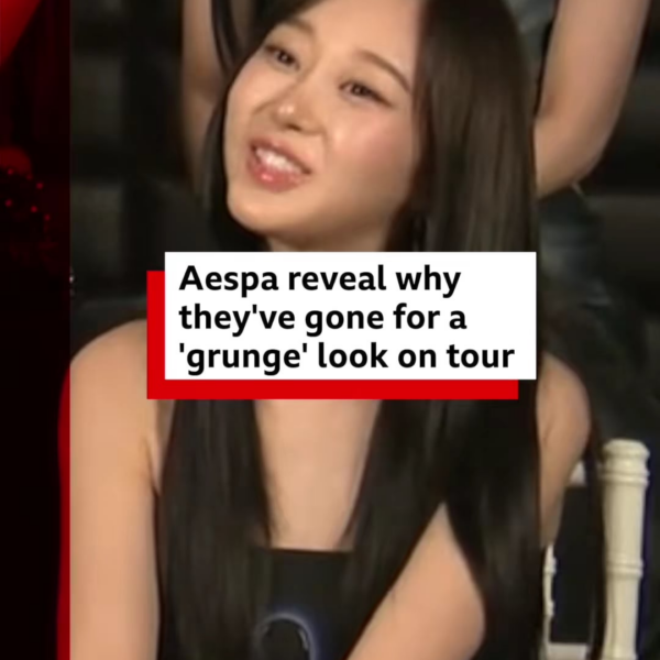 250629 BBC News TikTok Update with aespa - aespa have explained why you'll see them in darker colours on tour this year
