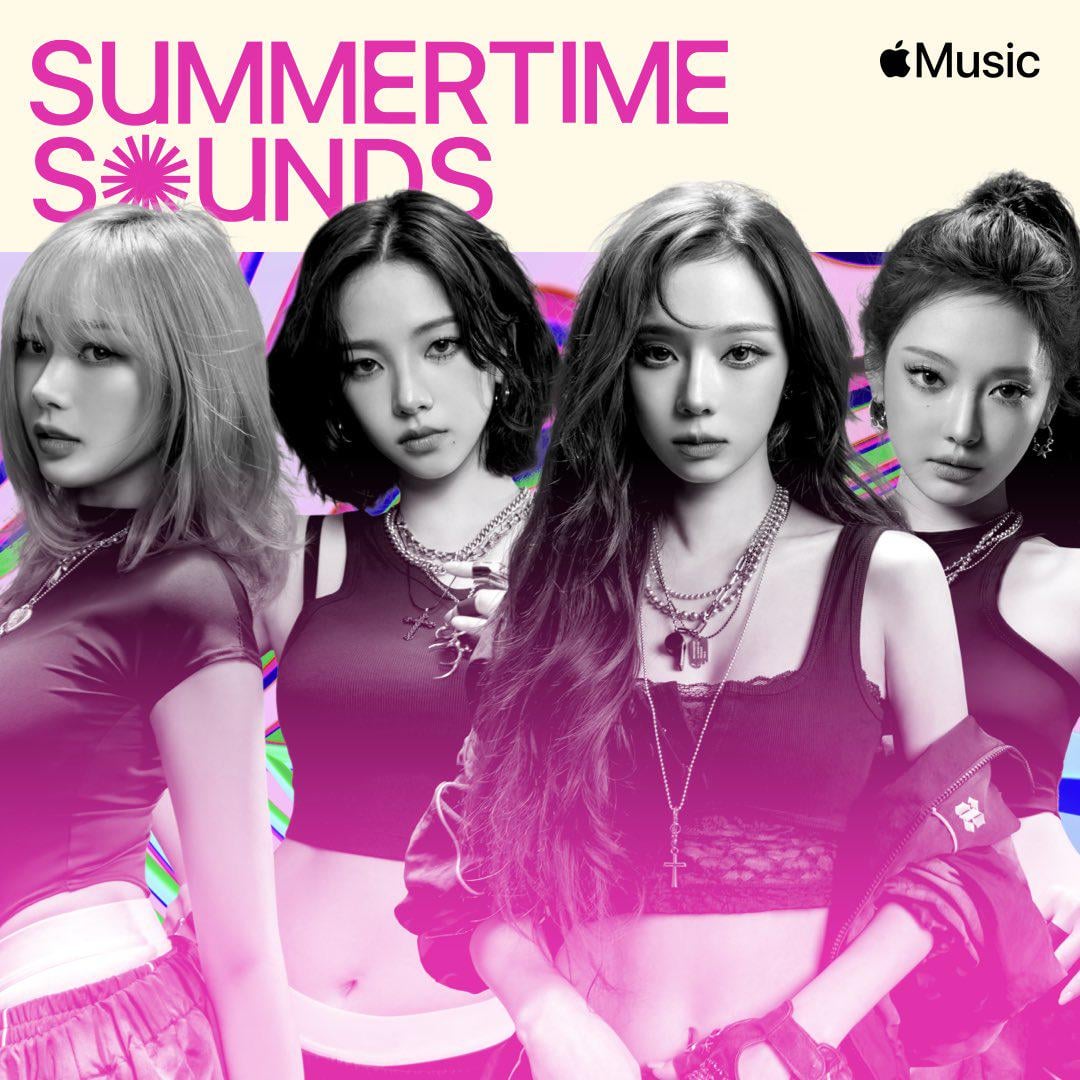250610 aespa Twitter Update - Check out aespa's latest update of Summer Breeze playlist on @AppleMusic with our song picks for this summer! And don't forget to pre-add "Dirty Work" to your library 🔥