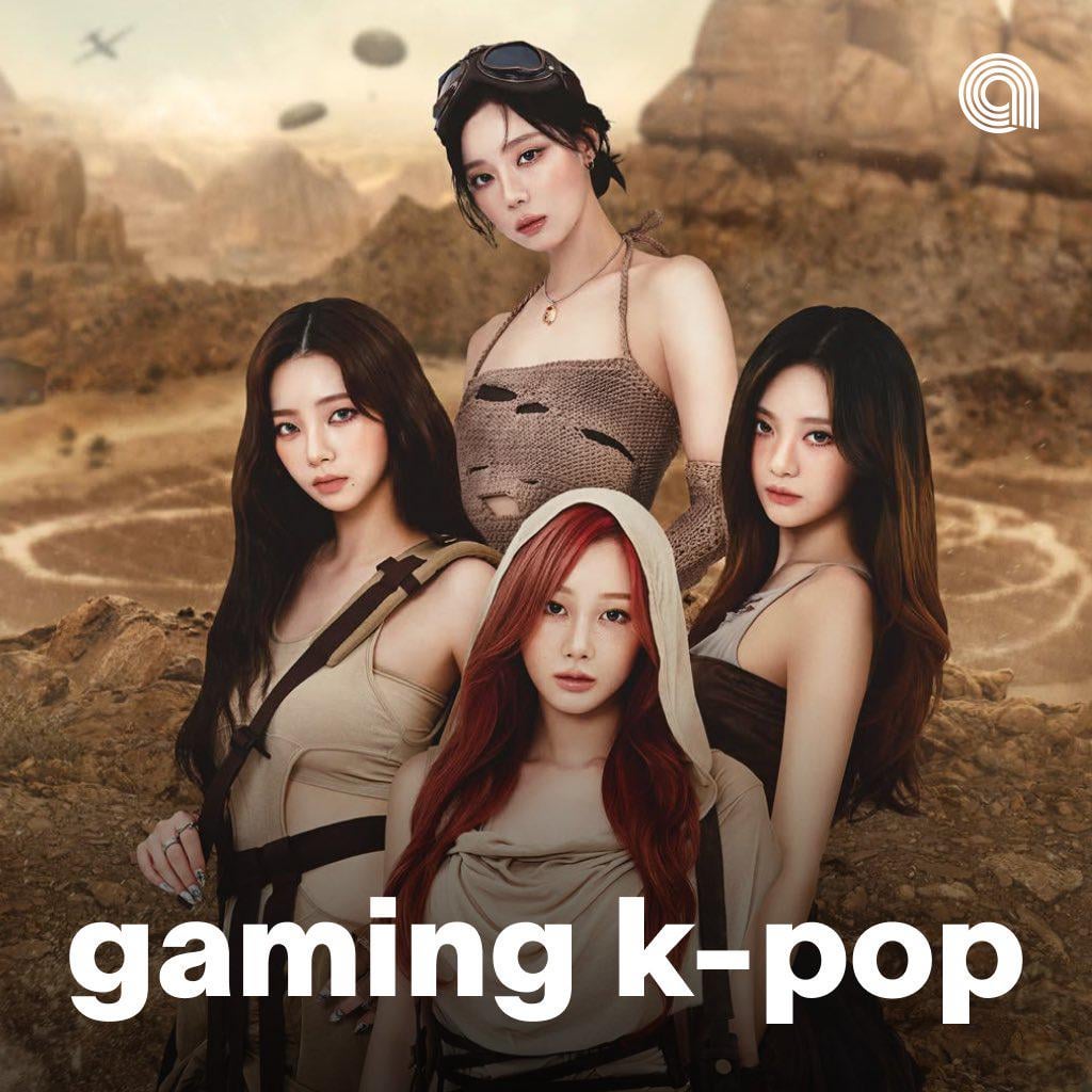 250718 aespa Twitter Update - Check out aespa on the cover of anghami's 'Gaming K-Pop' playlist and make sure to listen to "Dark Arts" now 💥