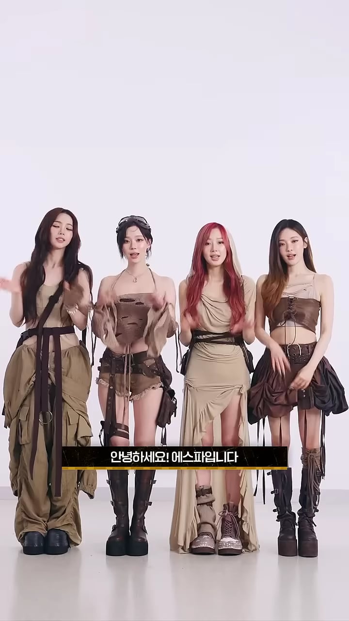 250717 PUBG Korea TikTok Update - aespa members chose the type of teammate they would like to go farming with?! From cool pictorial poses to play styles ✨ aespa's taste test through PUBG's balanced game! 🎯