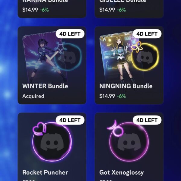 aespa discord profile decorations collab leaving soon