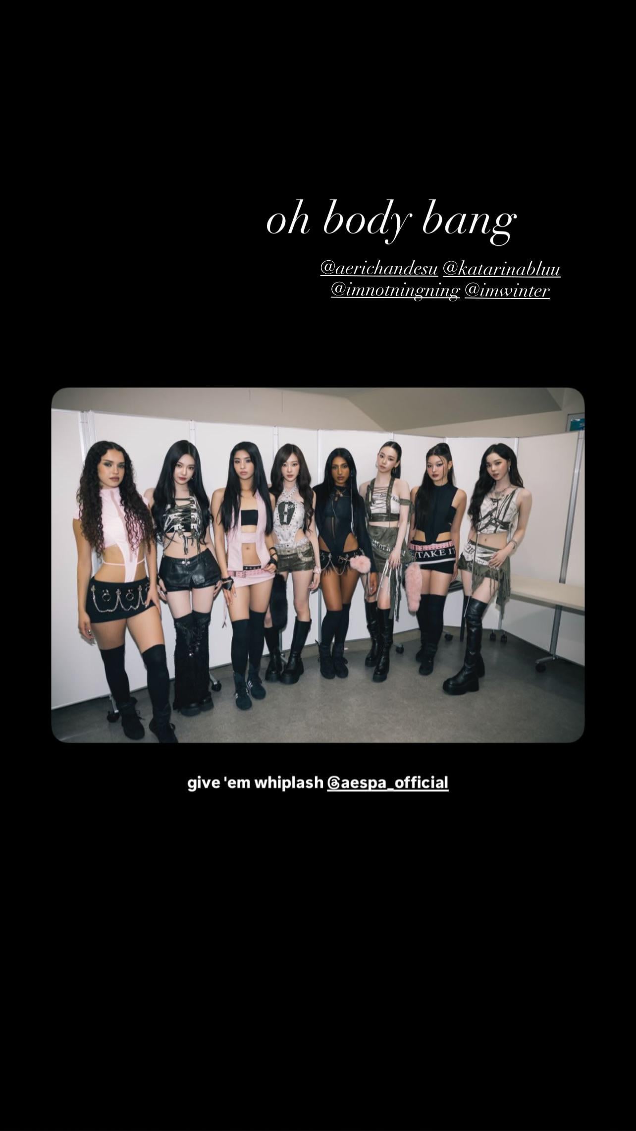 250821 KATSEYE Sophia Instagram Story Update with aespa
