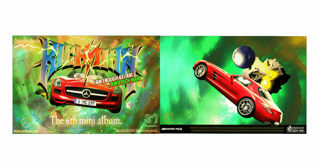 This is my fanmade Rich man album with a hybrid of car brochure still w.i.p
