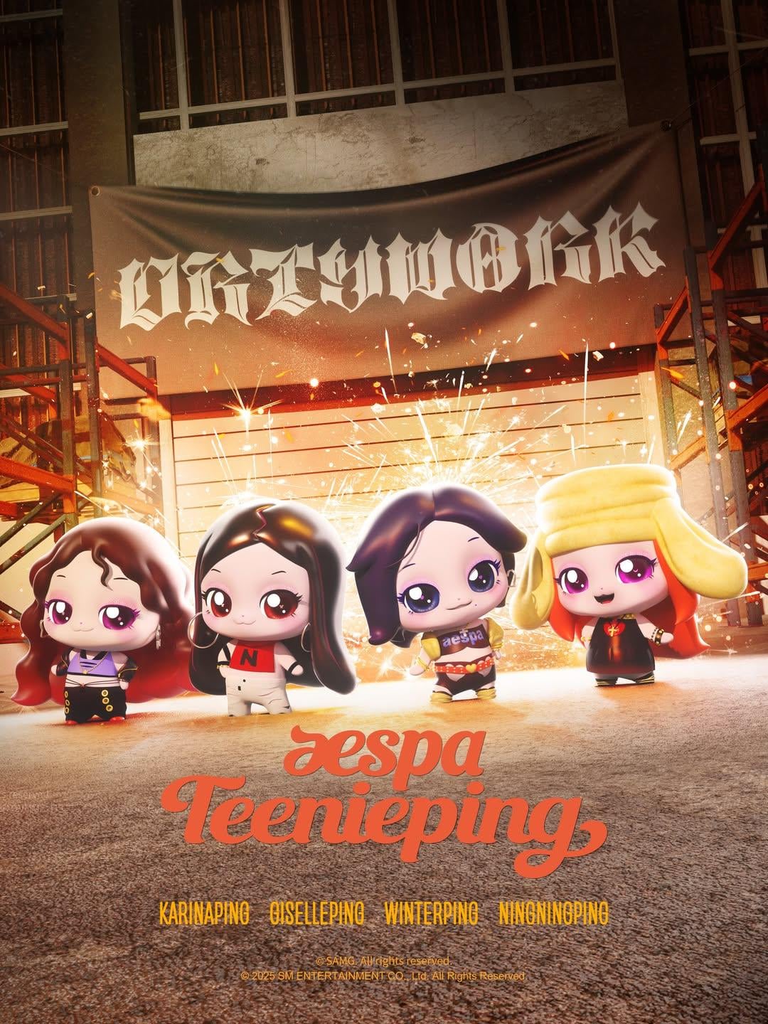 250821 aespa x Teenieping - Collaboration MD (Pre-Sales Announcement Poster)