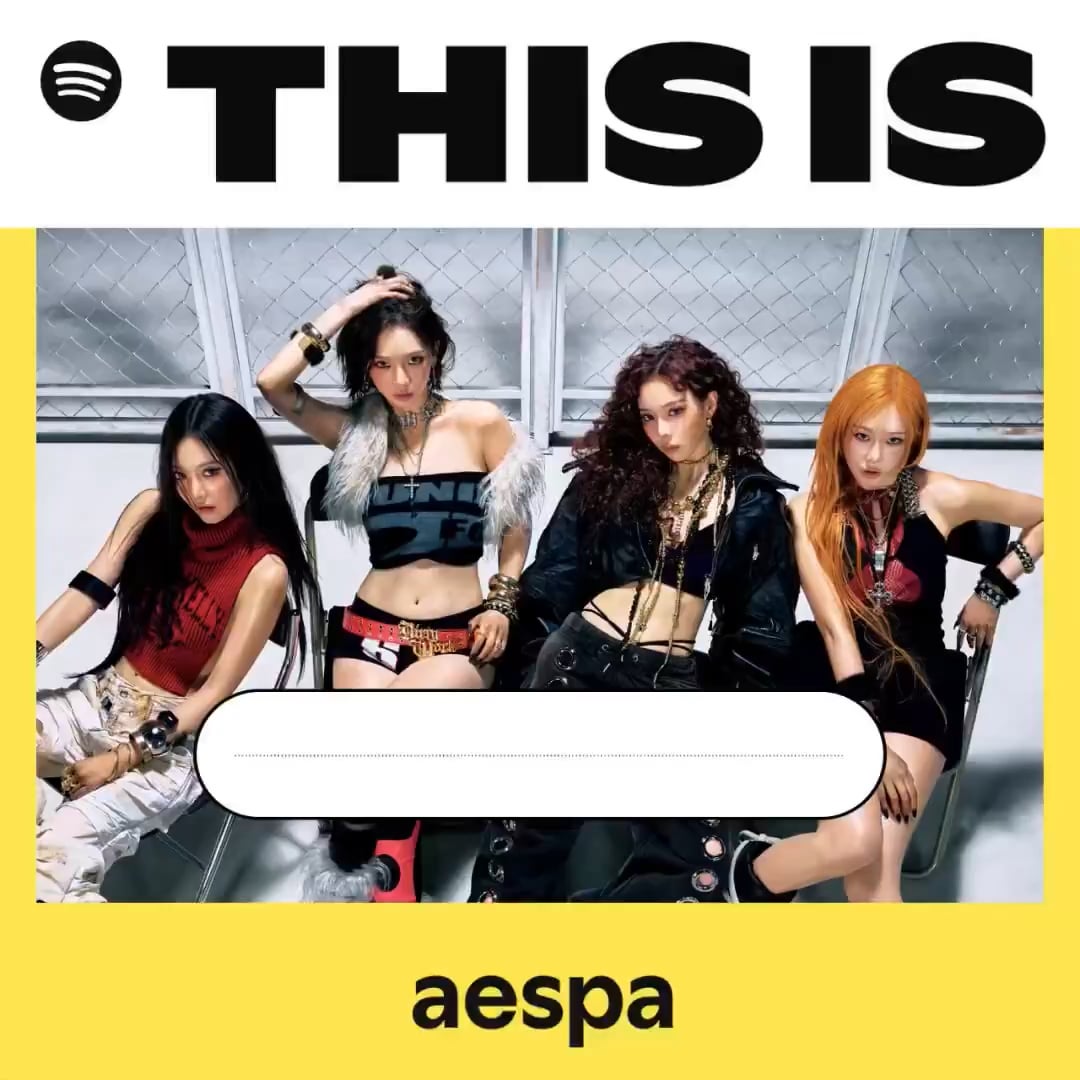 250823 Spotify Korea Twitter Update with aespa - 🔔 Secret Messages from aespa just landed. MYs waiting for ‘Rich Man’! Play asepa’s secret messages, right now on Spotify This Is aespa Playlist✉️⚡