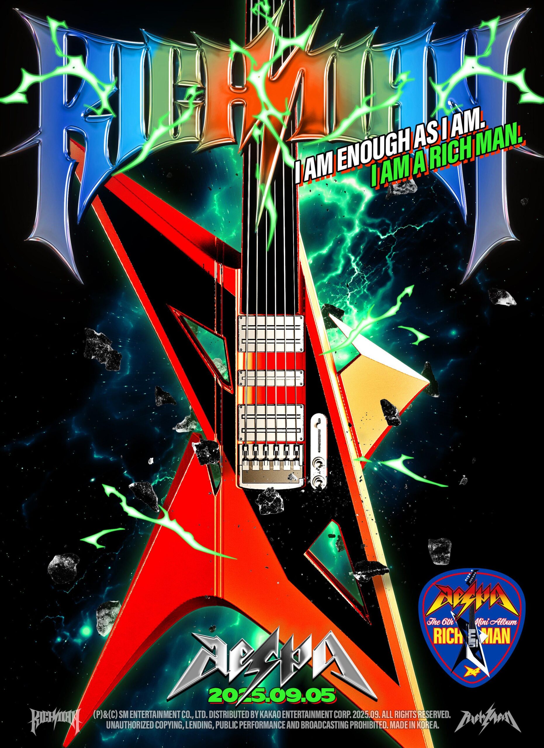 250804 aespa - The 6th Mini Album: Rich Man (Teaser Poster)