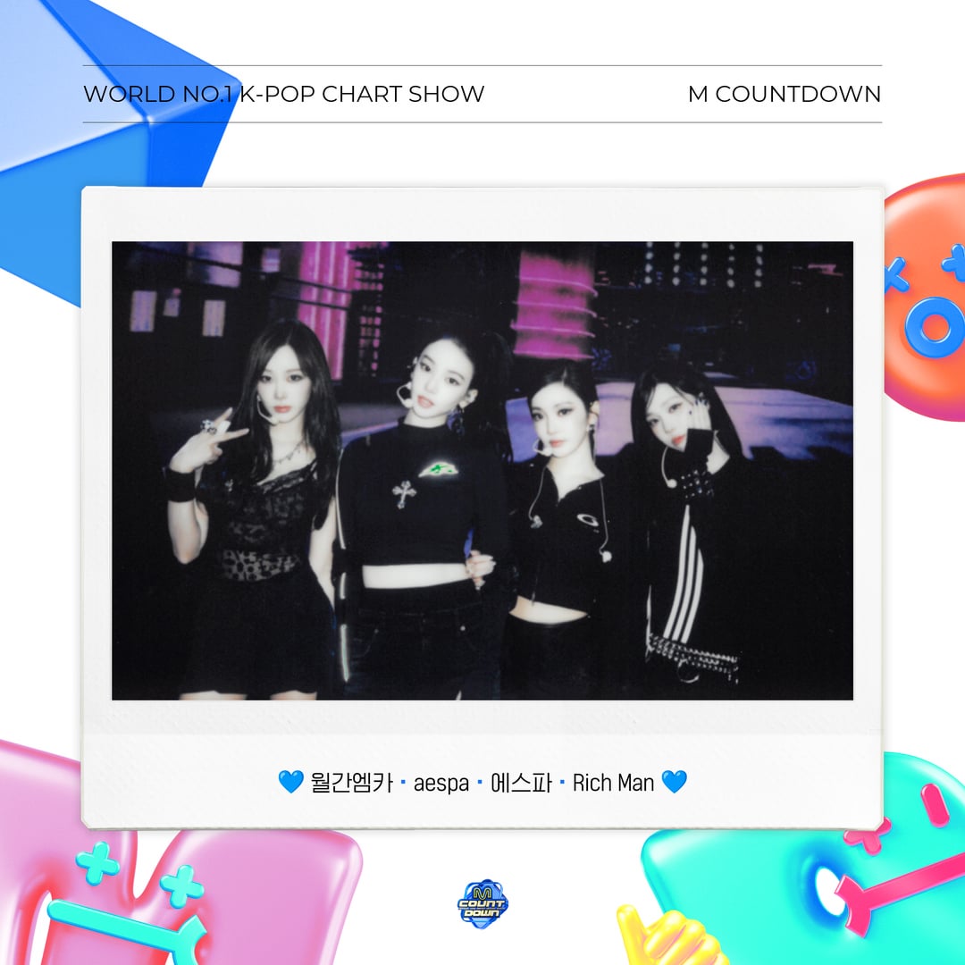 250930 Mnet M Countdown Twitter Update with aespa - Monthly M Countdown September Issue