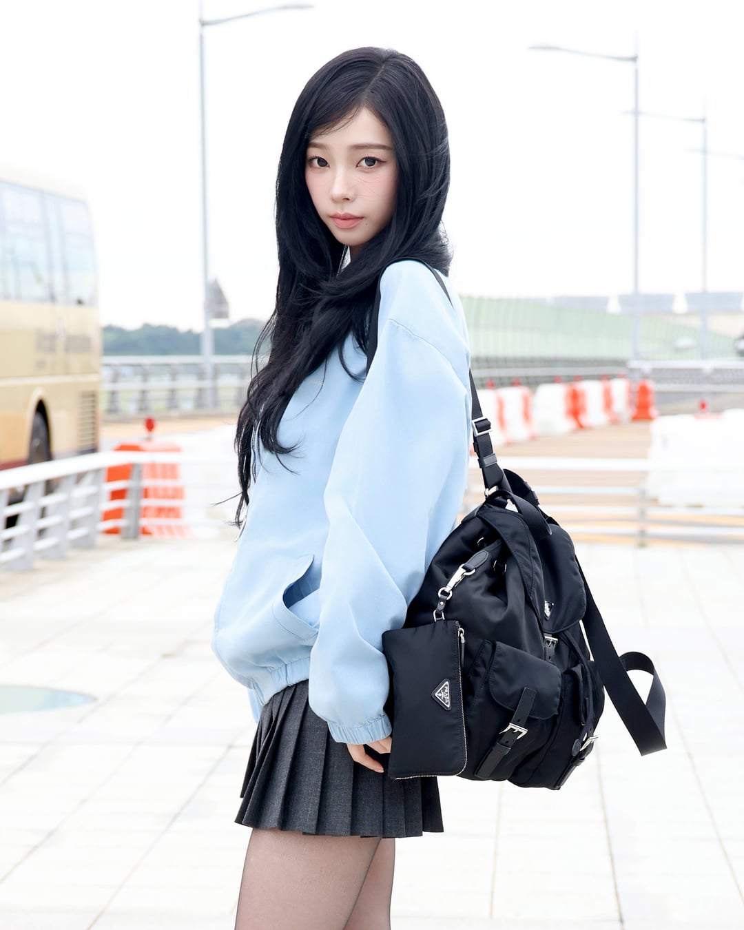 250924 PRADA Twitter Update with Karina - Prada ambassador KARINA is off to Milan in a full Prada look to attend Prada SS26 Womenswear Fashion Show.