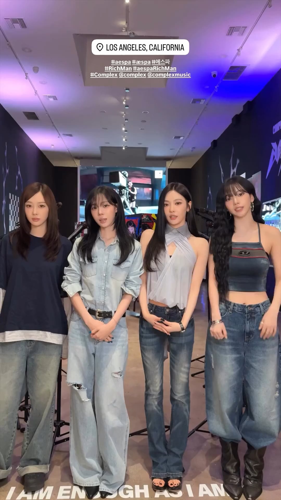 250919 aespa Instagram Story Update @ 'Rich Man' POP-UP in LA
