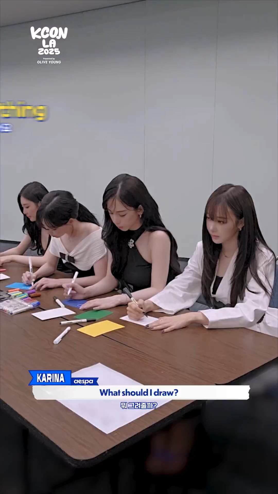 250907 KCON TikTok Update with aespa - [#KCONLA2025 ] Artist Sign-In Behind 📹