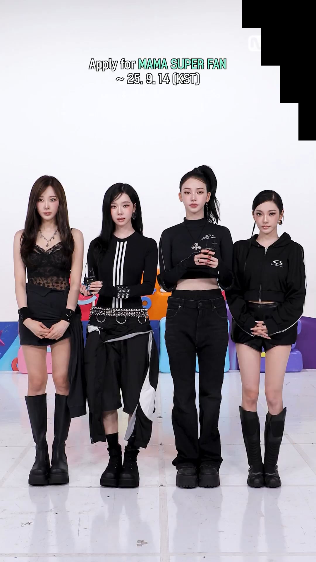 250911 Mnet MAMA TikTok Update with aespa - [#2025MAMA ] Today is the perfect day to be a MAMA SUPER FAN! Apply now!💙 Nominate your bias for FANS' CHOICE category, and enjoy special benefits!