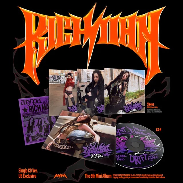 250901 aespa - The 6th Mini Album: Rich Man (Single CD Ver. Packaging Preview)