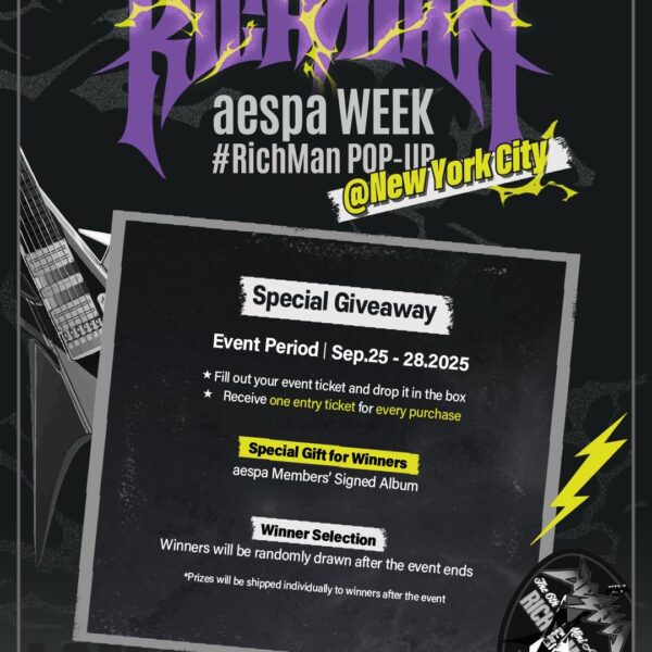 250923 aespa - The 6th Mini Album 'Rich Man' POP-UP @ New York City (Signed Album Giveaway Event)