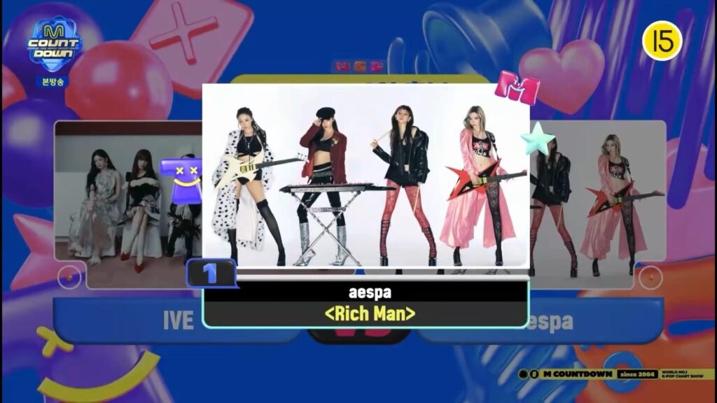 250925 aespa earns their fifth win for 'Rich Man' on M Countdown