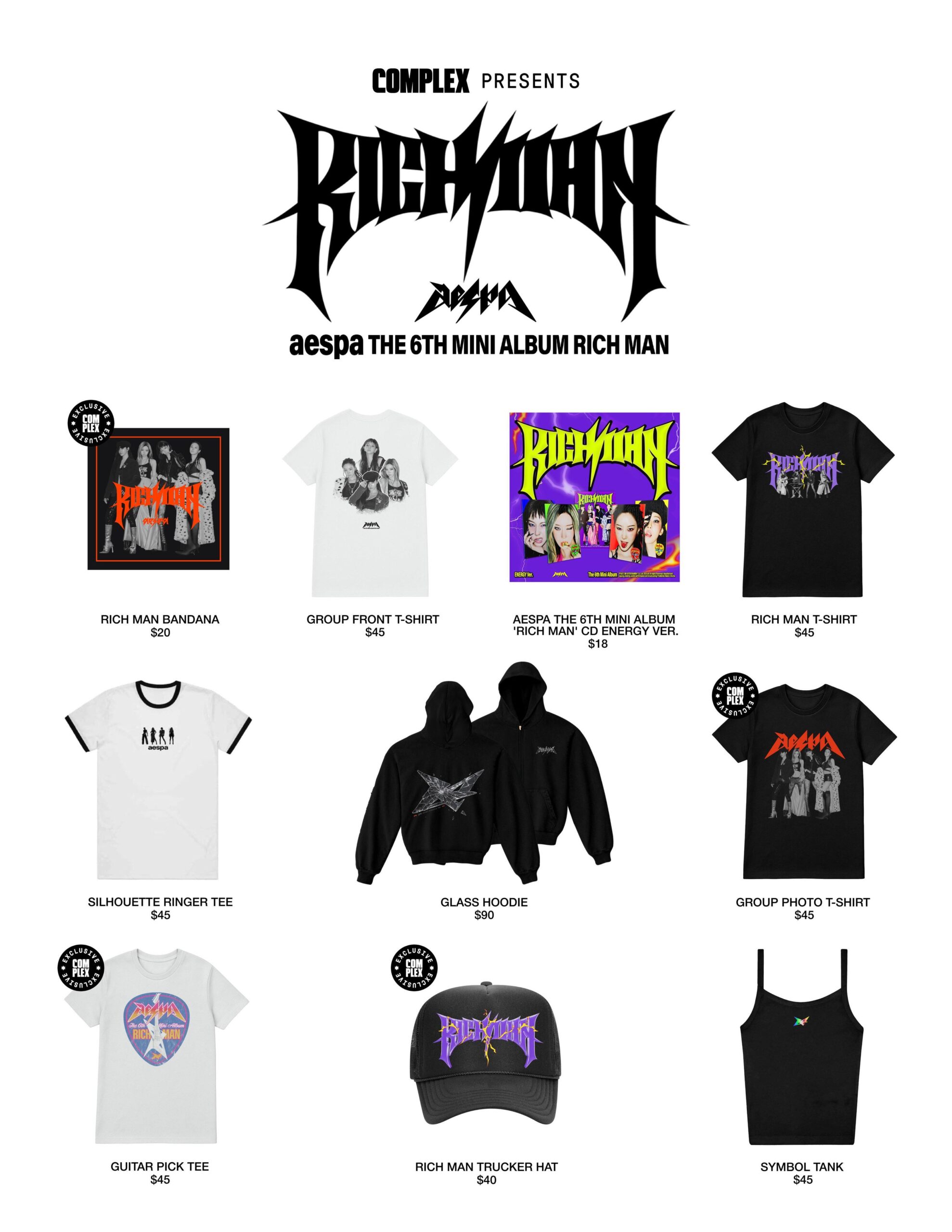 250916 aespa - The 6th Mini Album 'Rich Man' POP-UP @ COMPLEX LA (Merch Preview)