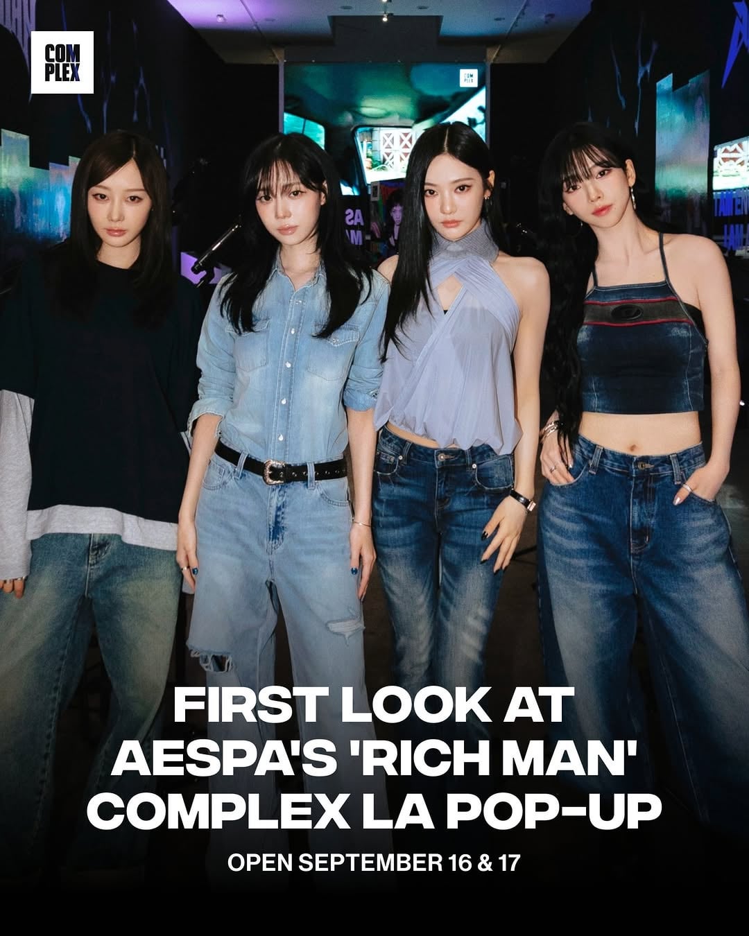 250917 Complex Music Instagram Update with aespa @ 'Rich Man' LA POP-UP