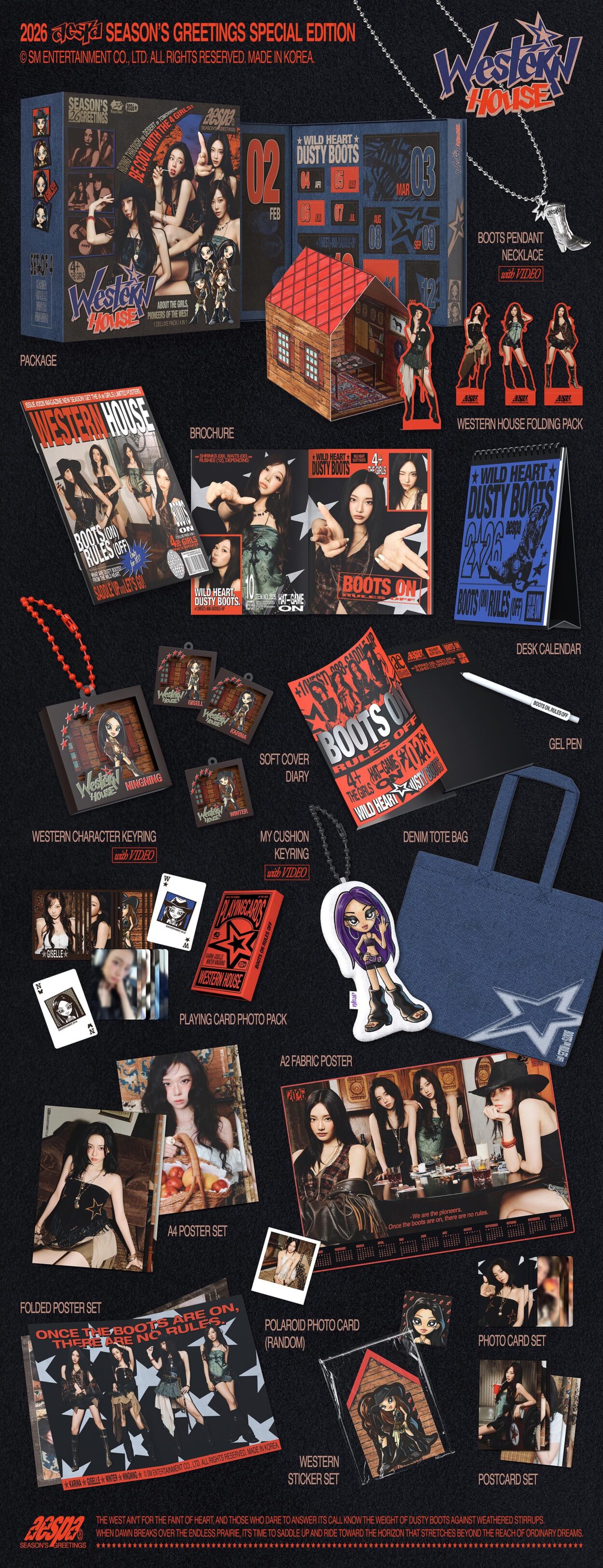 251017 aespa - 2026 Season's Greetings 'Western House' (Packaging Preview)