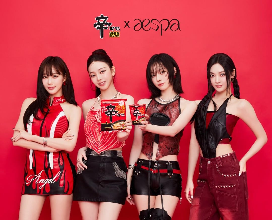 251119 aespa has been selected as the first ever global ambassador for 'Nongshim Shin Ramyun'