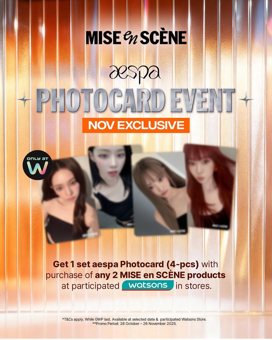 251101 aespa - mise en scène Indonesia, Malaysia, Philippines & Thailand (Photocard Event)