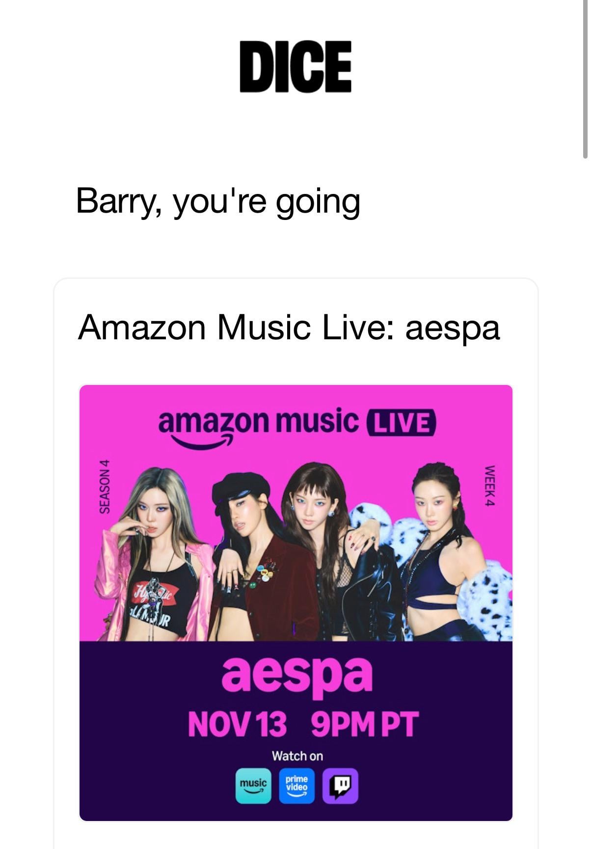 aespa in LA for Amazon Music Live!