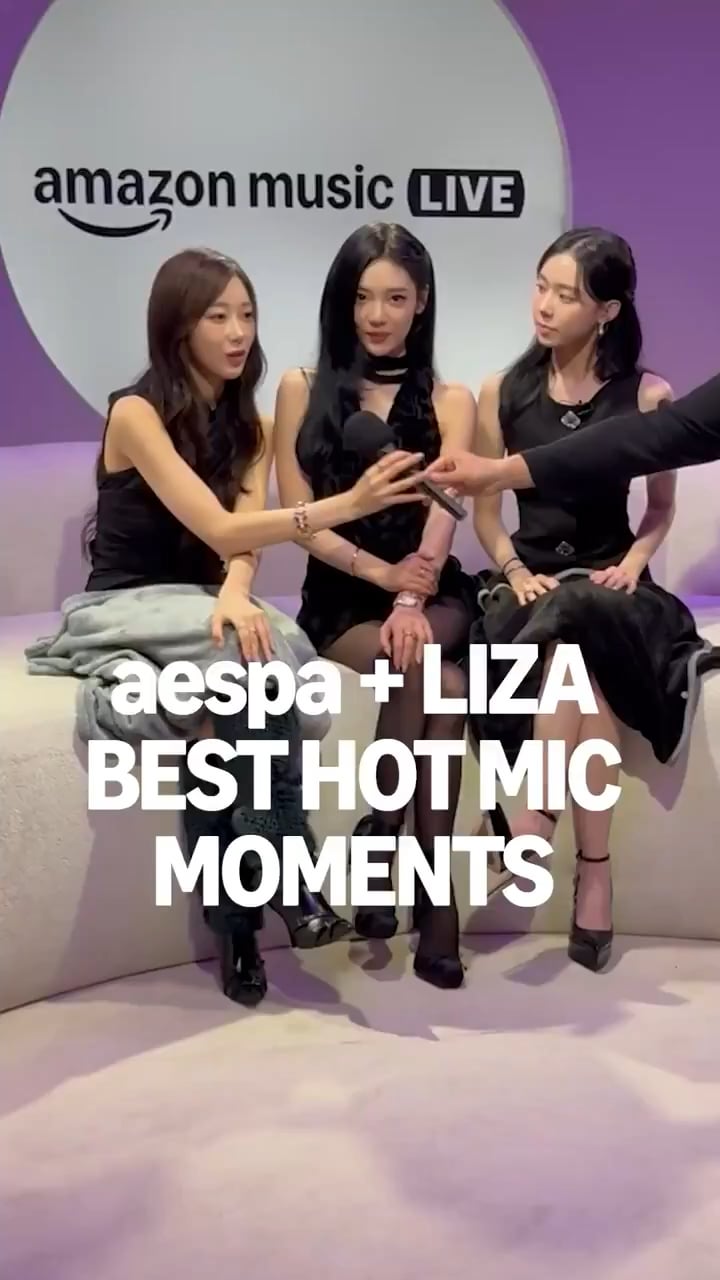 251119 Amazon Music TikTok Update with aespa - this whole interaction 🥰