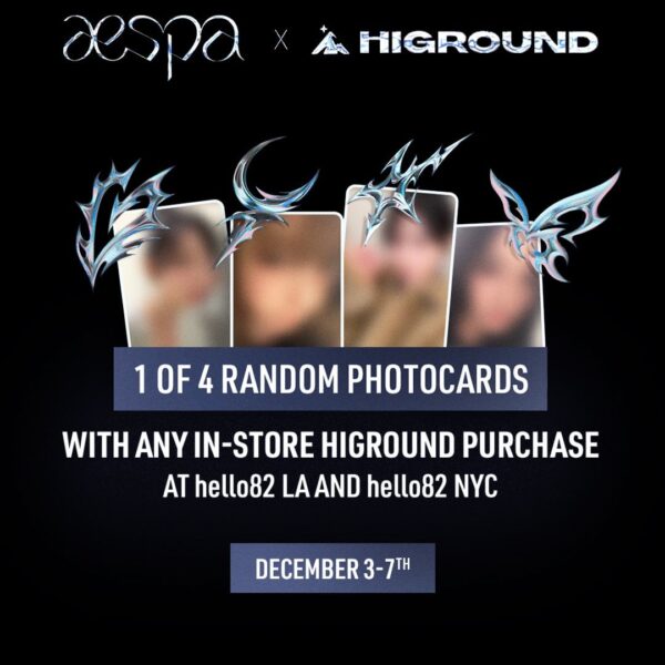 251121 aespa - In-Store HIGROUND Purchase Photocard Event @ hello82 LA & NYC