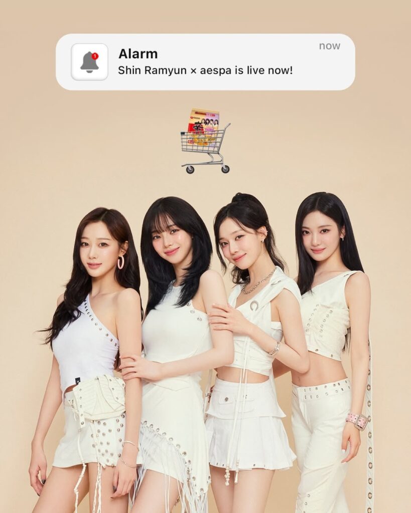 251217 aespa for Nongshim Shin Ramyun