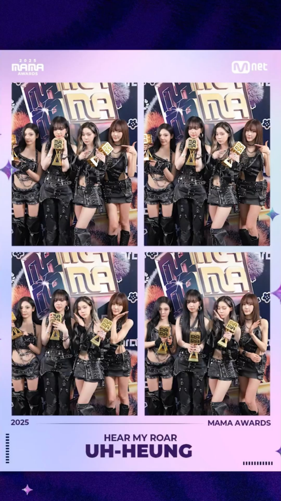 251208 MNET MAMA TikTok Update with aespa - [#2025MAMA ] UH-HEUNG 4-CUTS📸