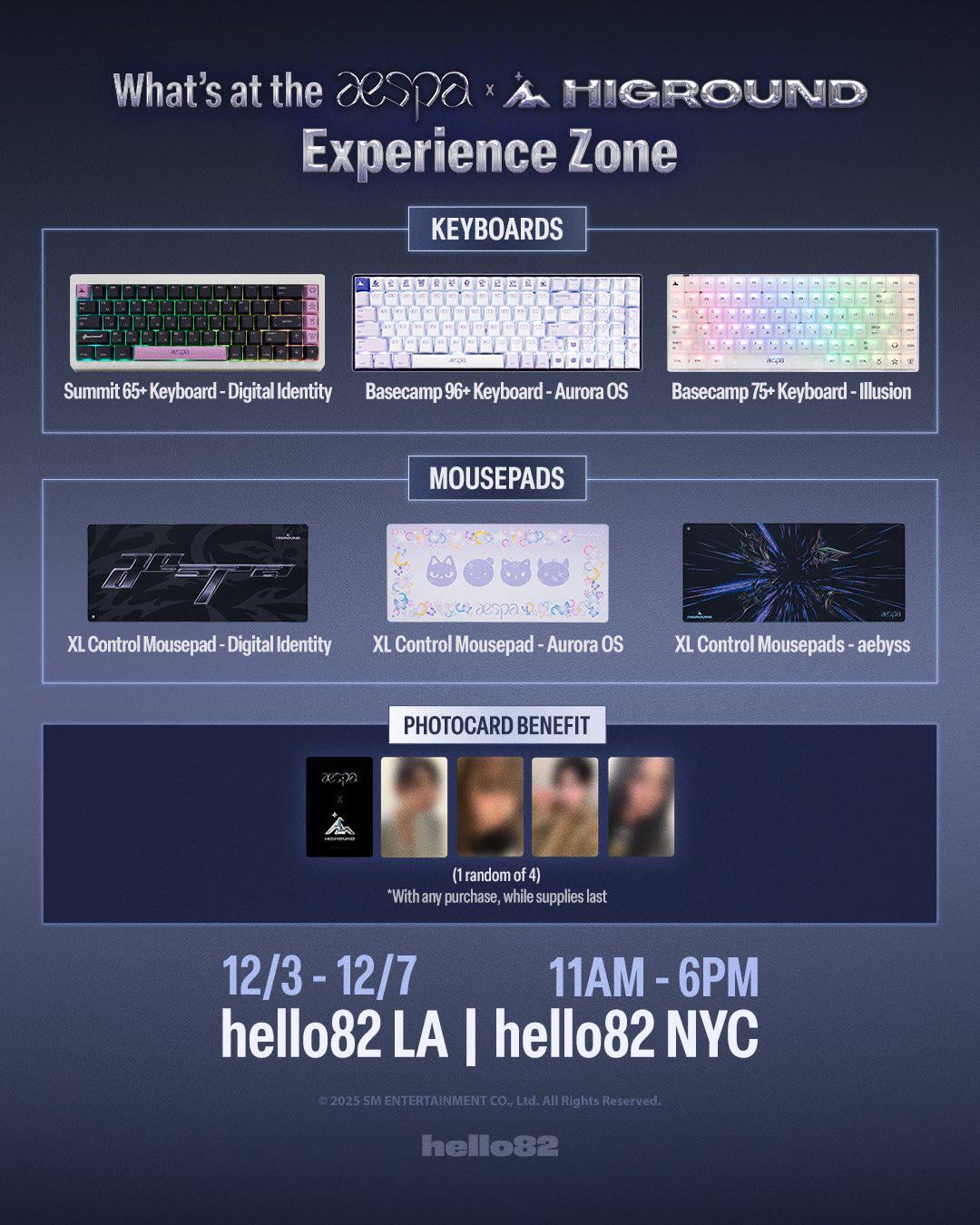 251203 aespa x HIGROUND - Experience Zone & Photocard Event @ hello82 LA & NYC