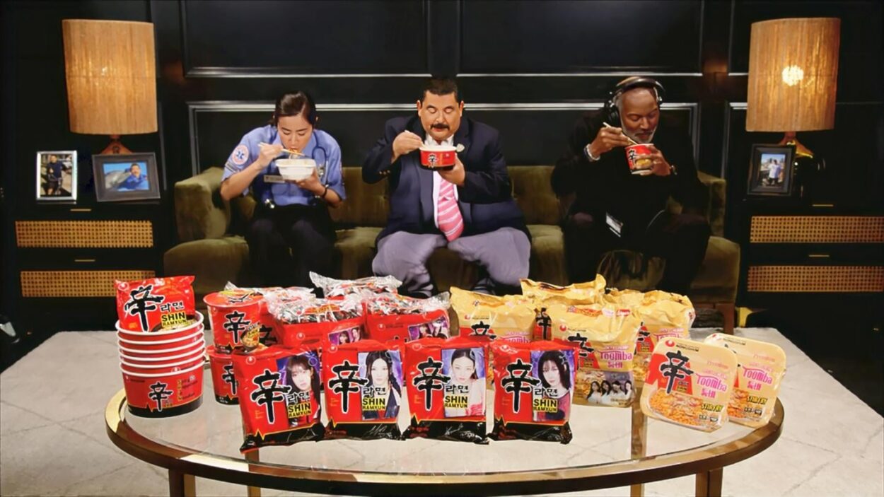 260128 Nongshim Shin Ramyun, recently promoted globally through a tie-in campaign with girl group aespa, appeared in a product placement on ABC’s “Jimmy Kimmel Live!” this week.