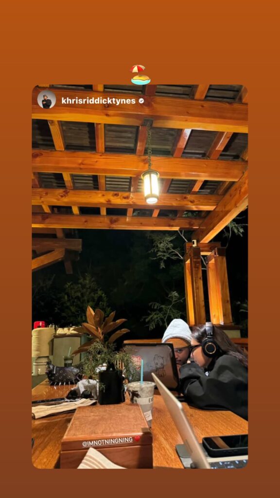 260121 Ningning Instagram Story Update with Khris Riddick-Tynes & Jay Versace