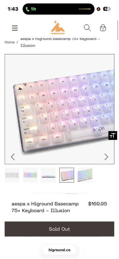 aespa x Higround Basecamp 75+ Keyboard - Illusion