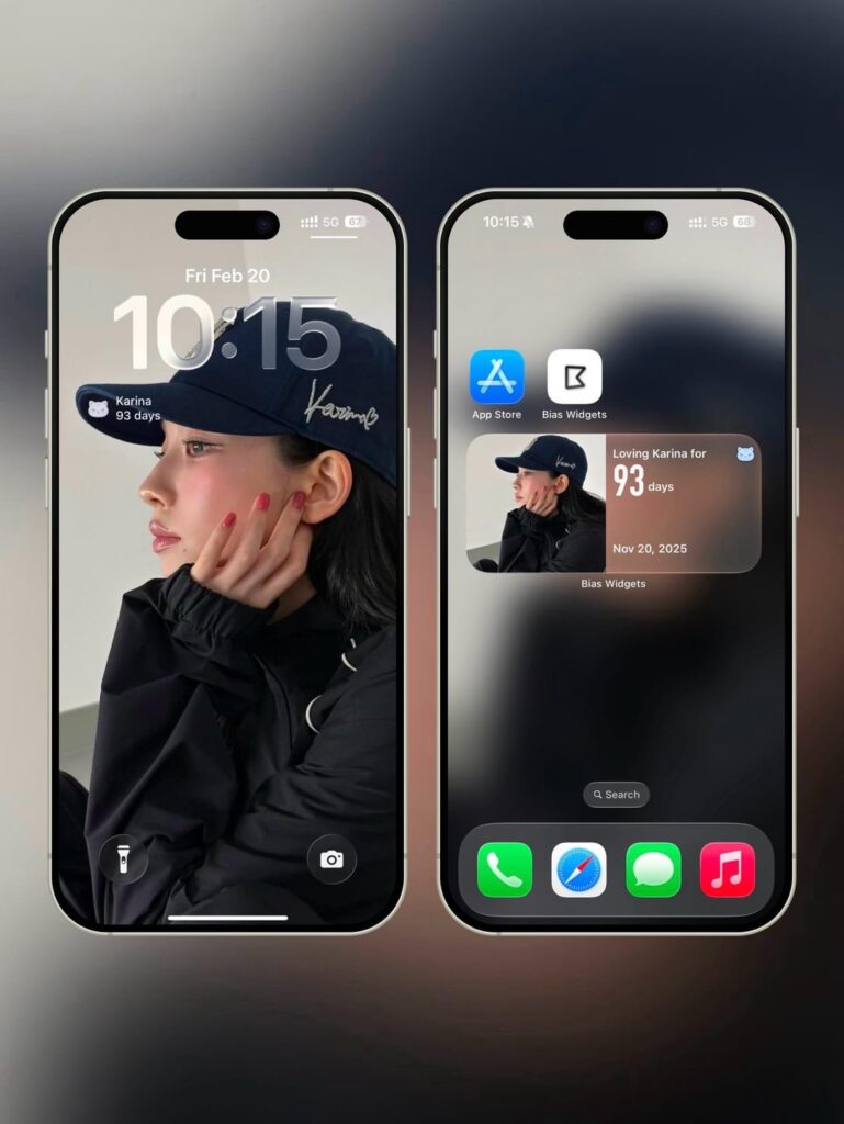 I designed "Days Together" widgets and put aespa in my phone!