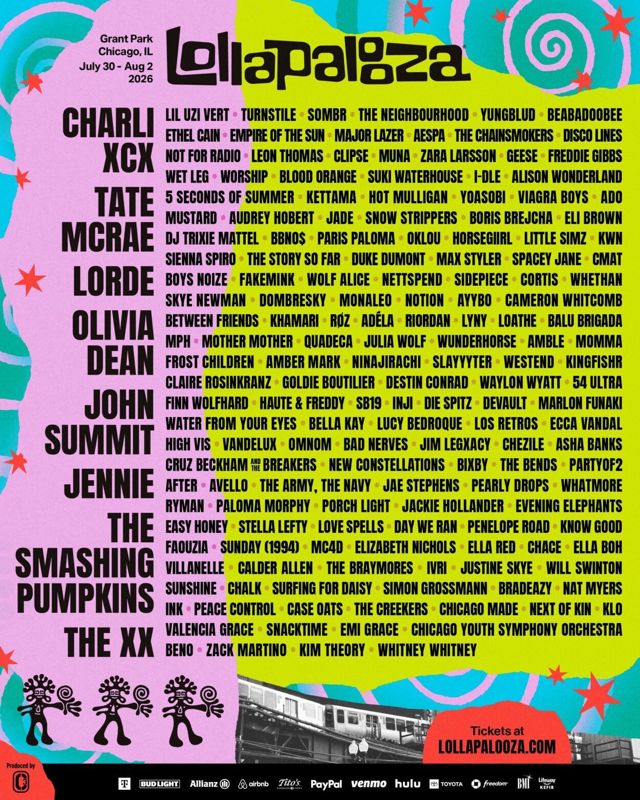 260318 aespa announced as part of the lineup for Lollapalooza Chicago 2026