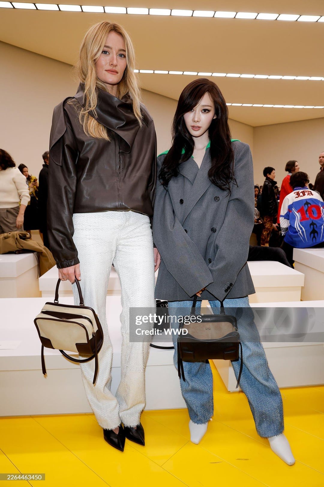 260306 Giselle with Sarah Pidgeon at LOEWE FW26 Show, Paris Fashion Week (Getty Images)