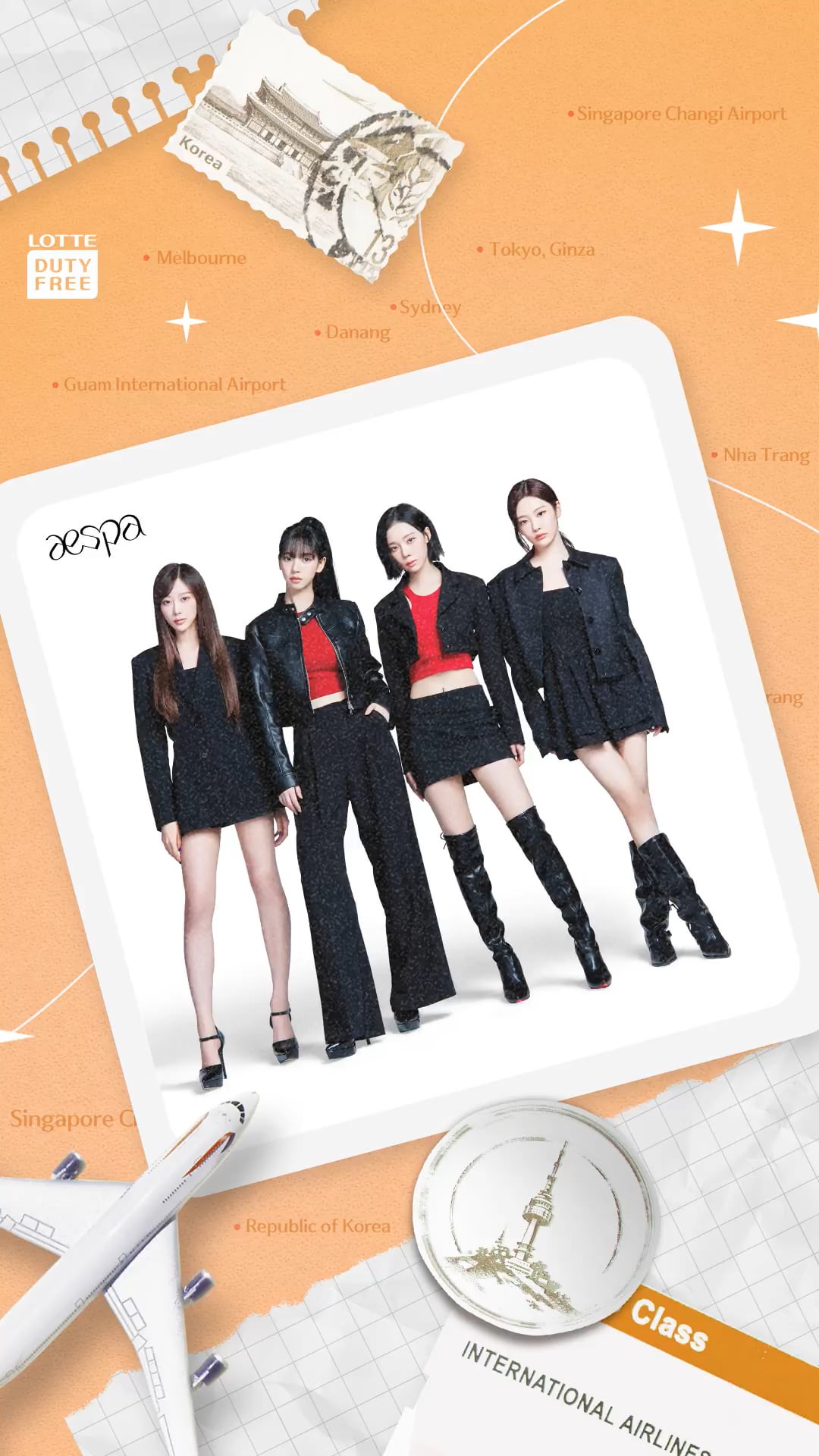 260309 aespa is now the global model for Lotte Duty Free