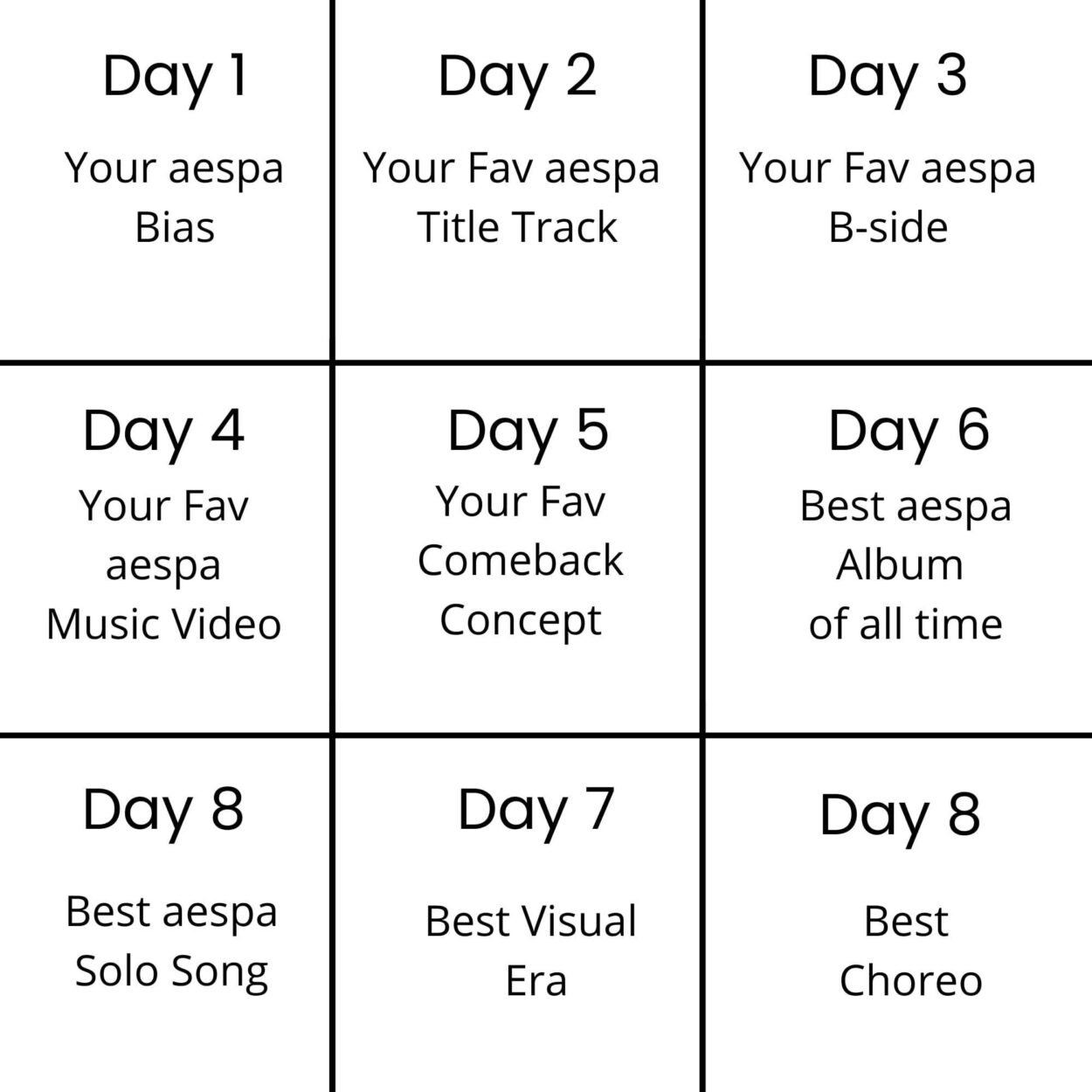 Day 1 : Your bias in aespa