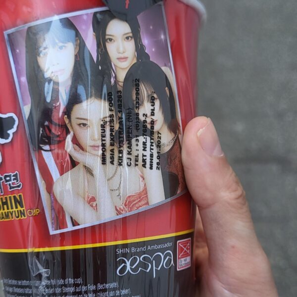 Got the shin ramen with aespa from my sister