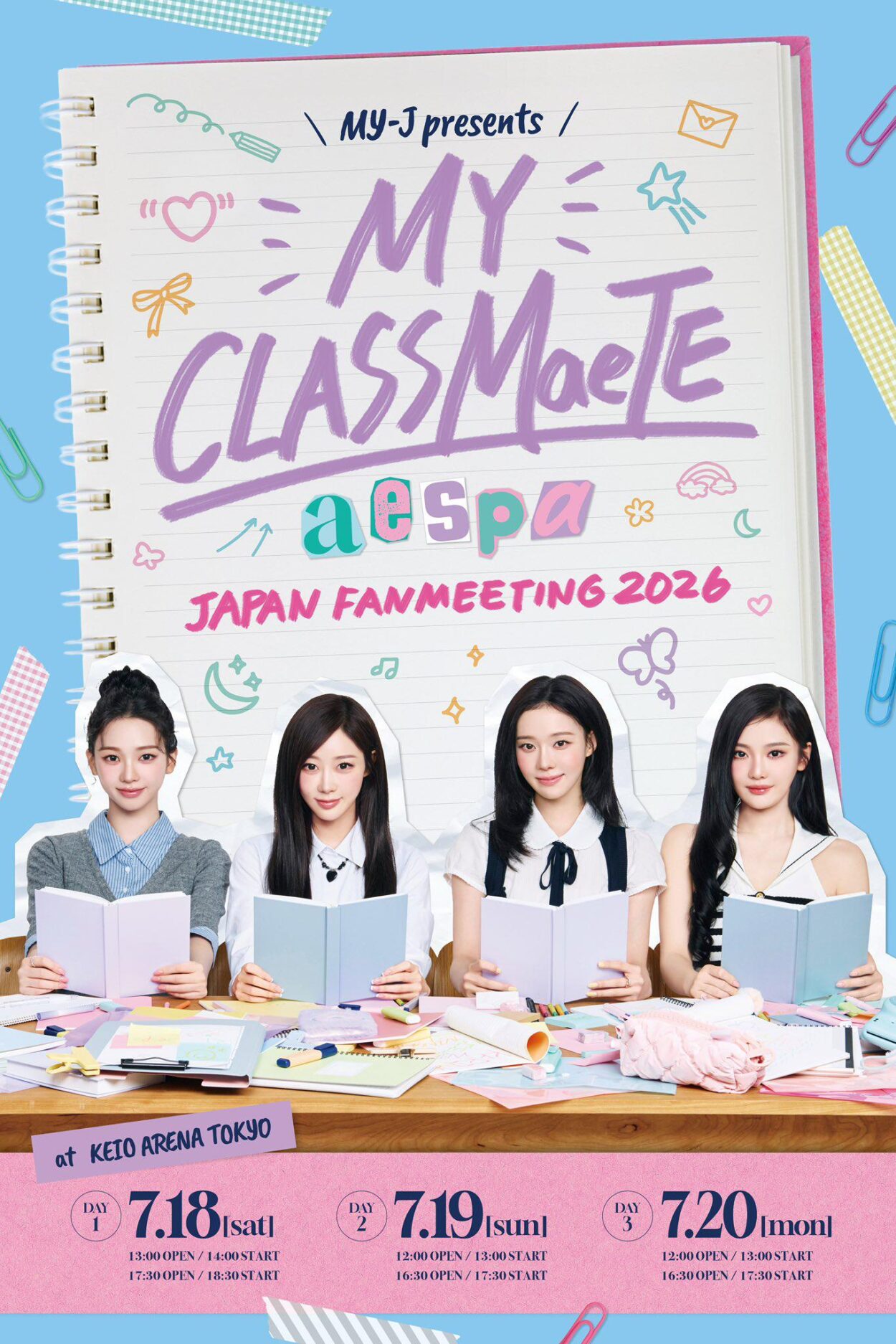 260425 aespa - MY-J presents aespa JAPAN FANMEETING 2026: MY CLASSMaeTE (Announcement Poster)