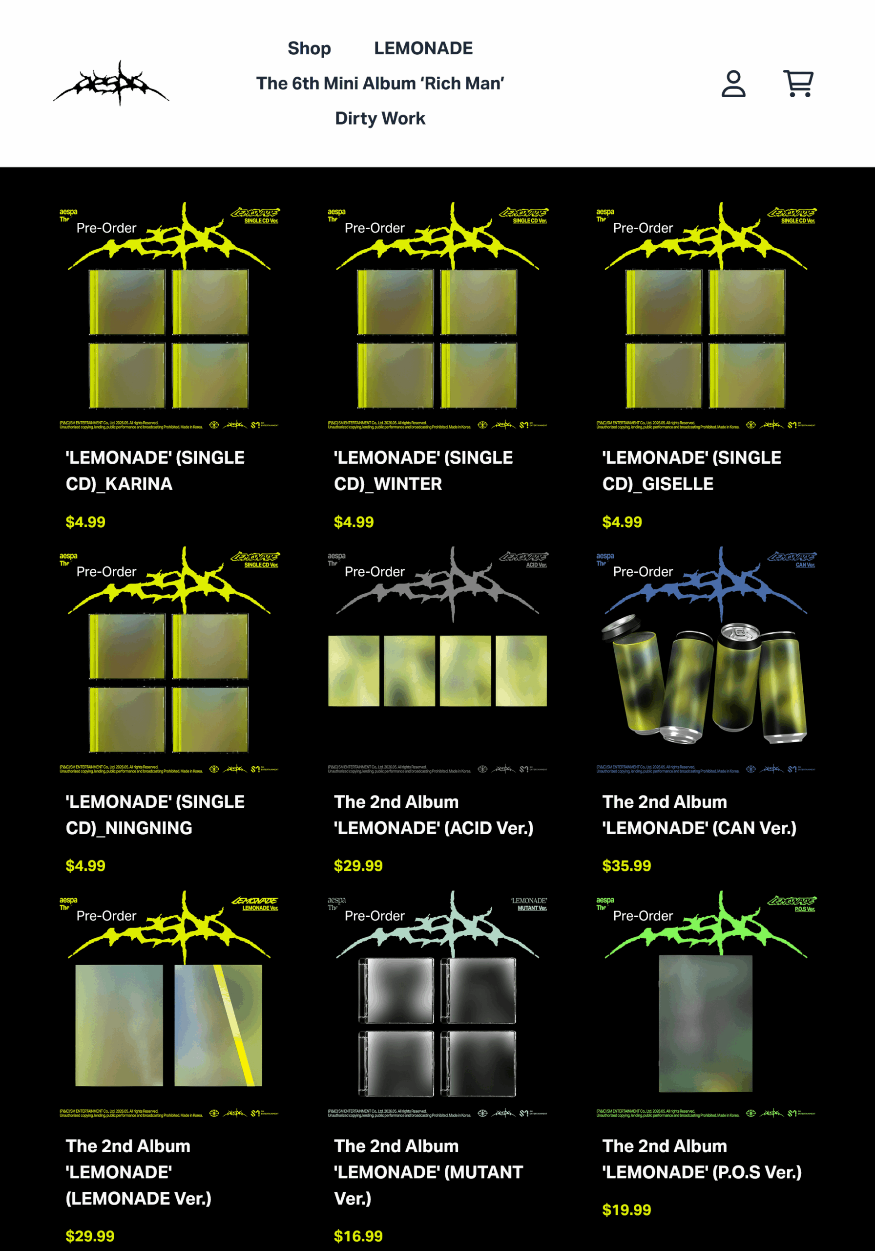 260420 The 2nd Album: LEMONADE (US Exclusives Pre-Orders)