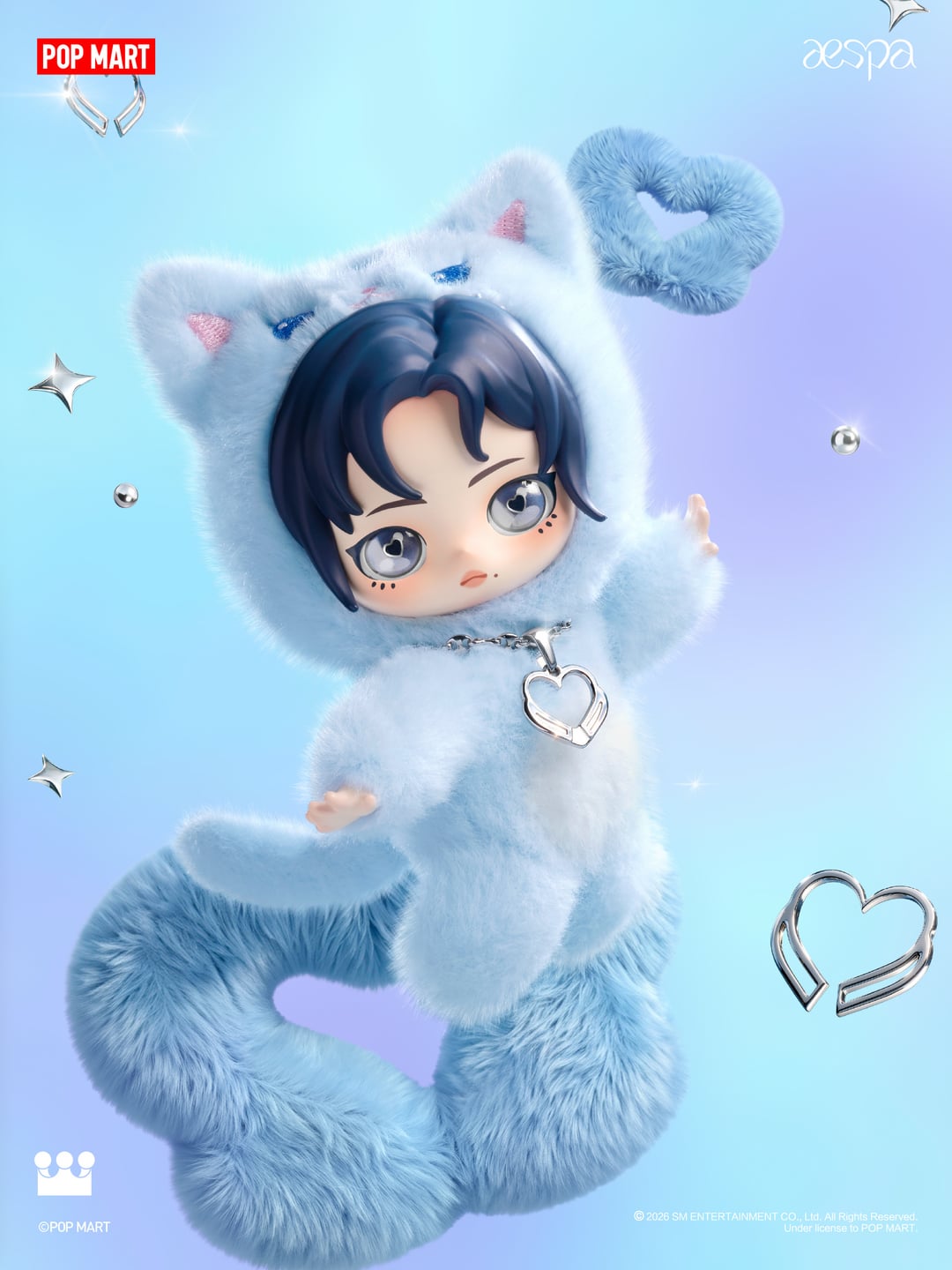 260424 aespa x POP MART - Fluffy Club Series: Vinyl Plush Doll Pendant, Phone Lanyard, Card Holder (Collaboration Merch Preview #2)