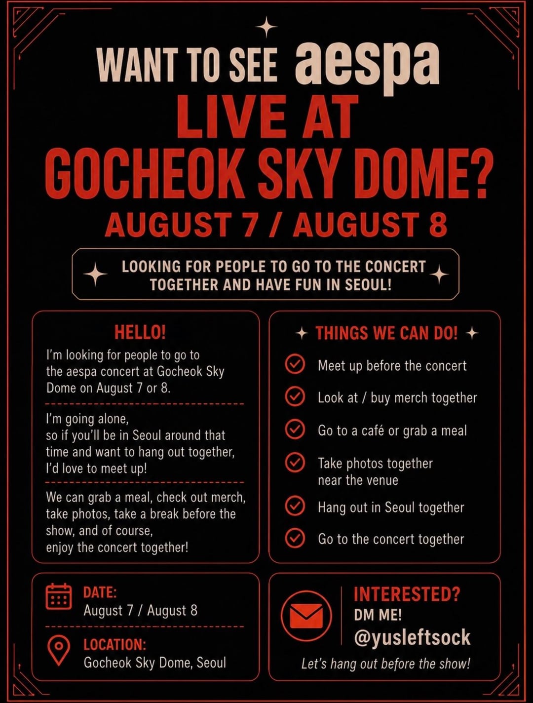 aespa concert, Gocheok Sky Dome, Seoul