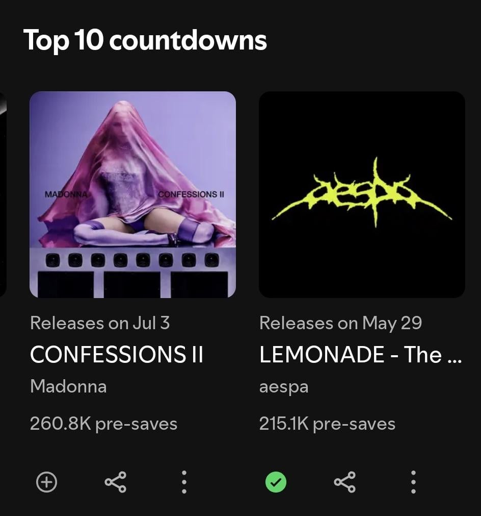 Congratulations to Lemonade for entering the Spotify Top 10 countdowns chart!