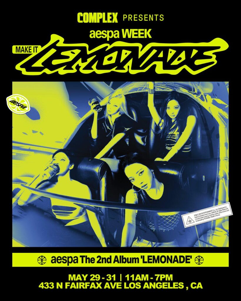 260526 aespa - The 2nd Album 'LEMONADE' Pop-Up in LA (Announcement Poster)