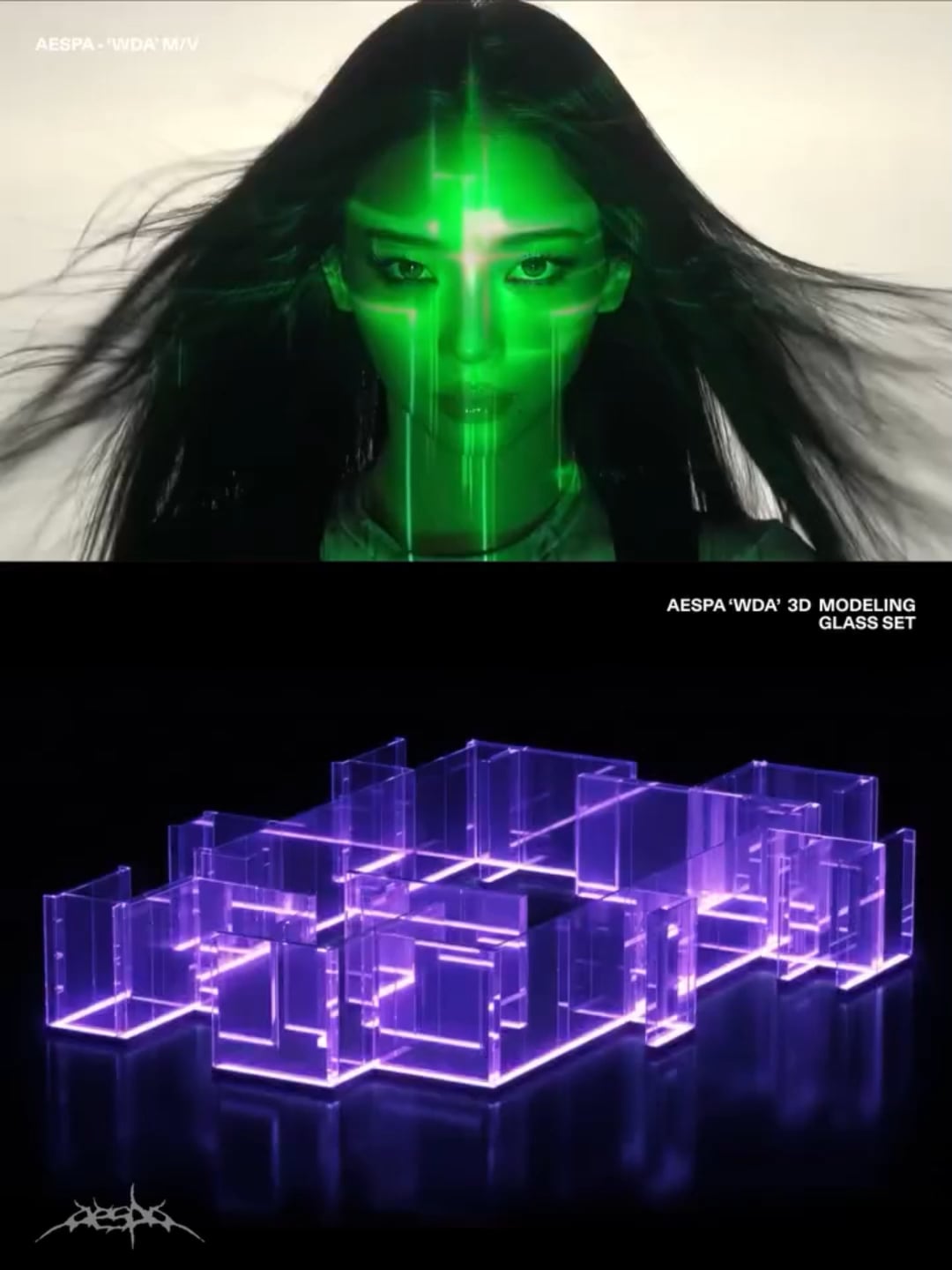 260512 aespa - WDA (Whole Different Animal): 3D Modeling Glass Set (via ROH HAUS)