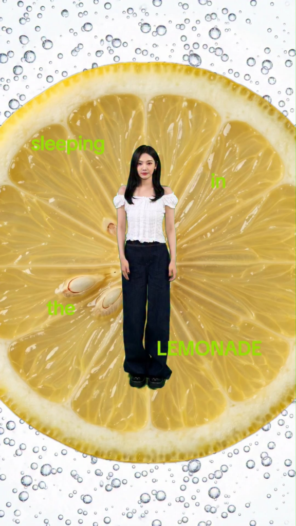 260527 aespa TikTok Update with Ningning - sleep in the LEMONADE 😴