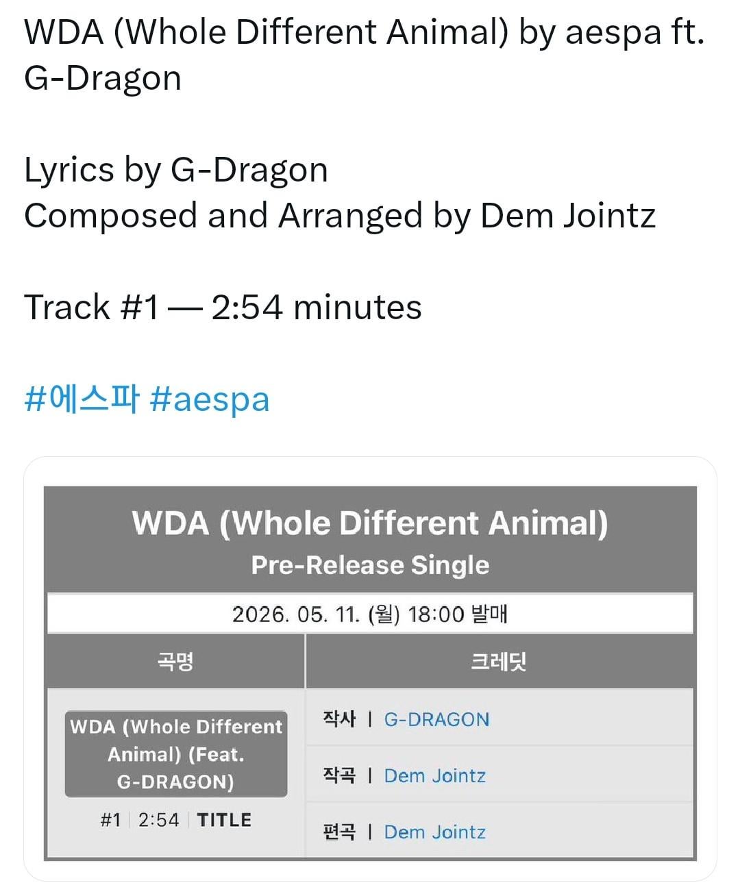 Ohh GD wrote the song! This makes more sense I was wondering why he would do this ft seemed unlike him if he was not writing/producing just jumping on an SM track