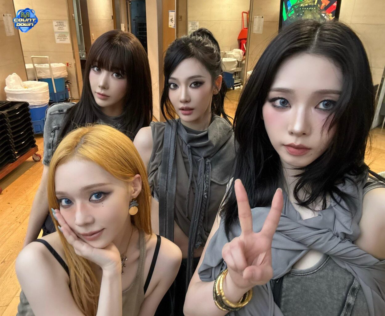260514 Mnet M Countdown Twitter Update with aespa - Pre-Show Photo